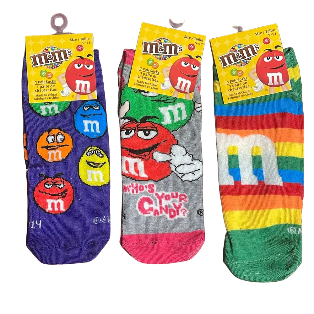 M&M’s Socks Size 9-11 NWT 3 Pairs